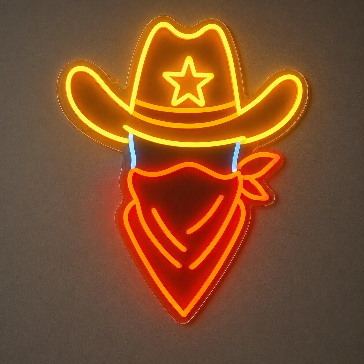 Outlaw Cowboy Hat Vintage LED Neon Sign - Shineneon