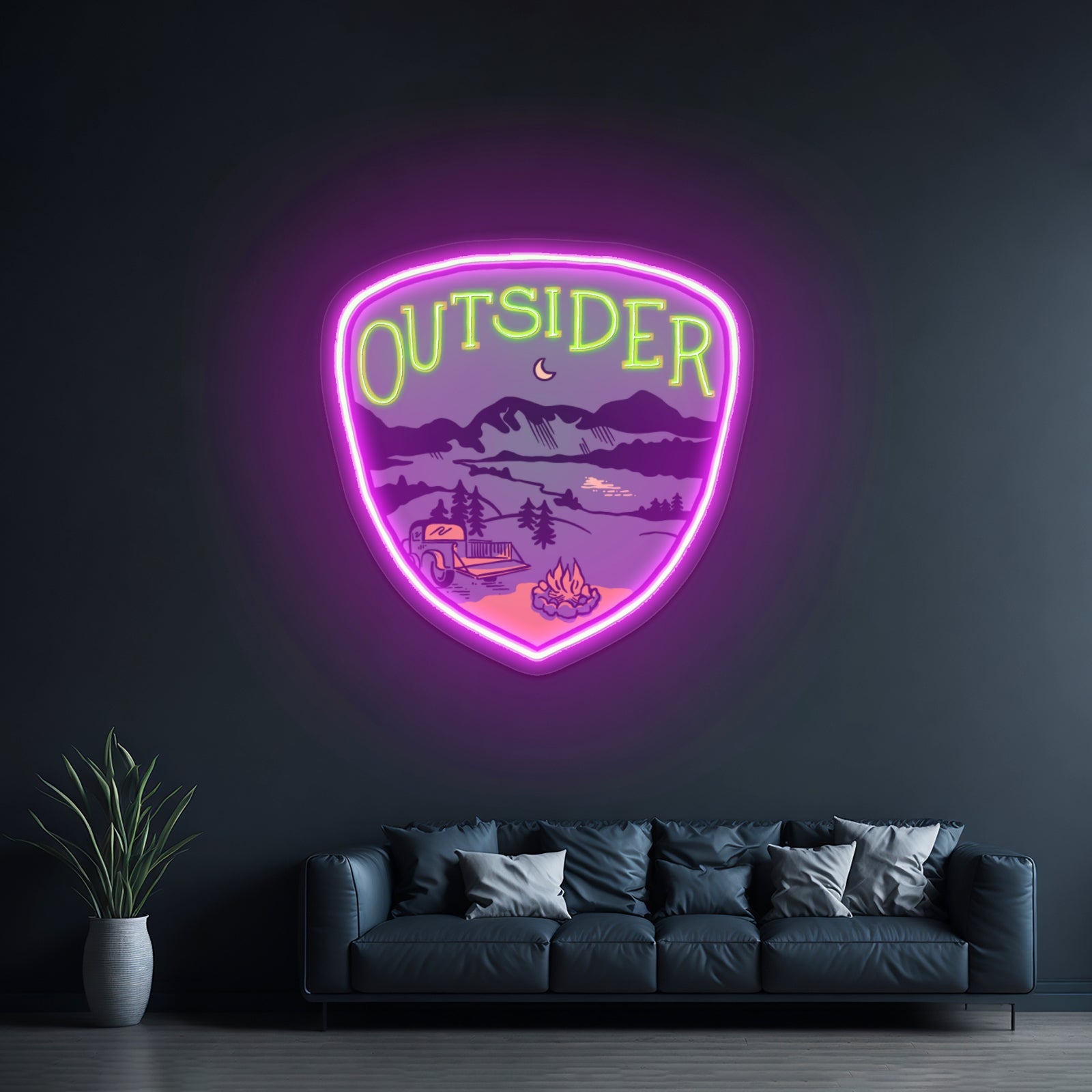 Outsider Nature Artwork Gaming Neon Signs - Shineneon