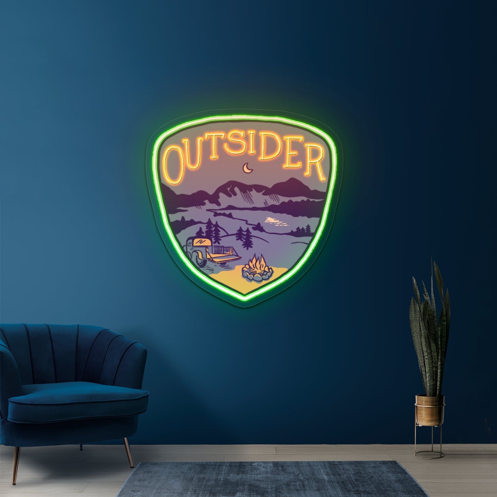 Outsider Nature Artwork Gaming Neon Signs