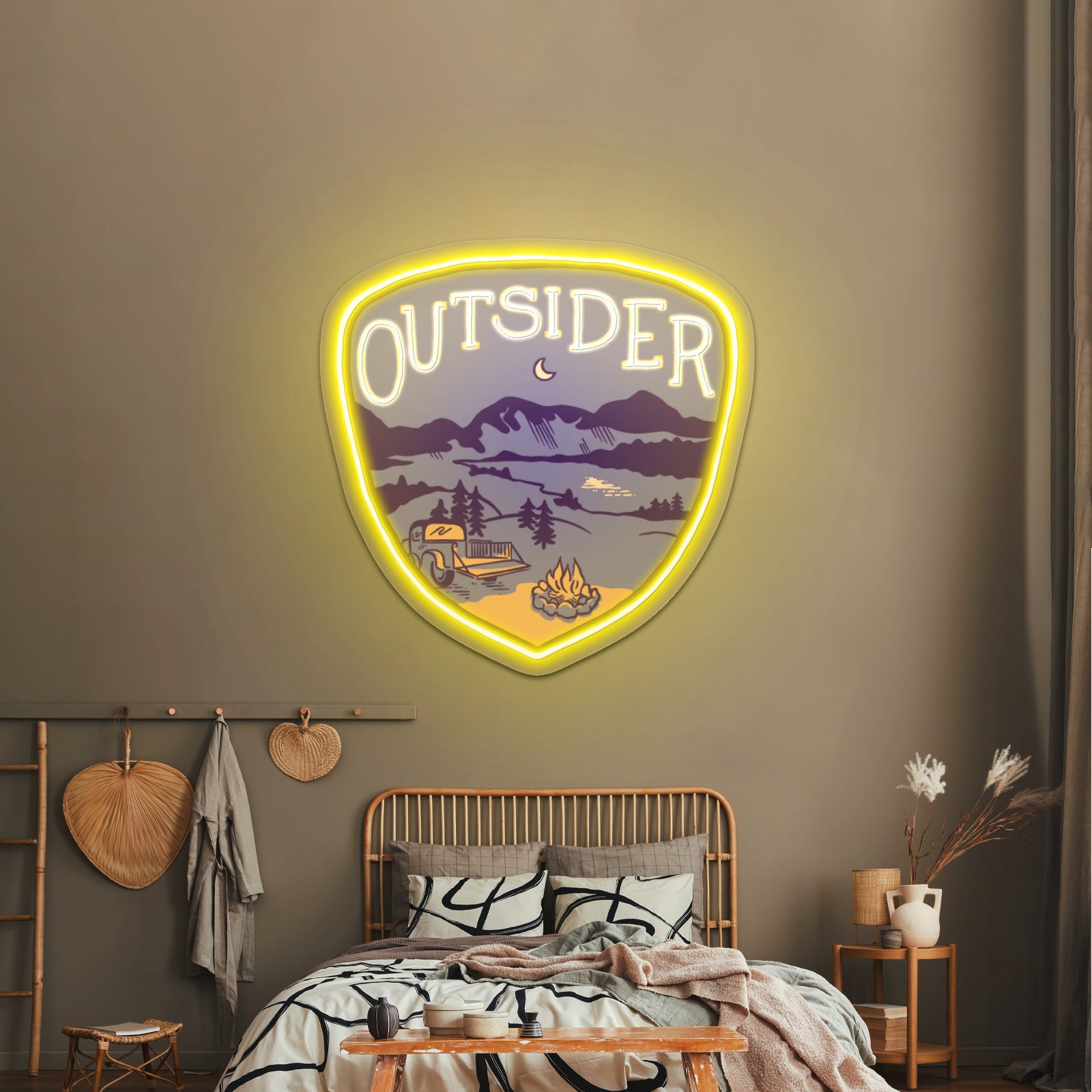 Outsider Nature Artwork Gaming Neon Signs