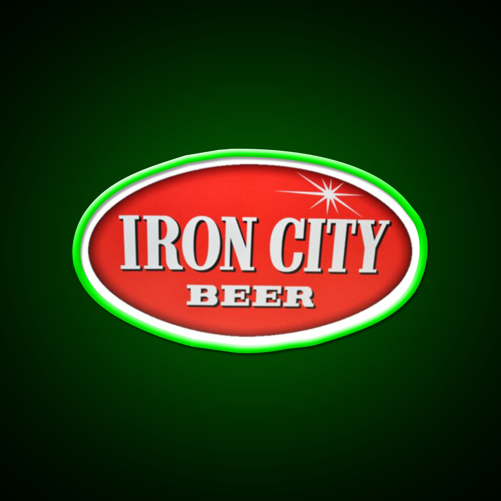 Oval Iron City Beer Bar Decor Led Neon Sign Rgb Color - LED neon sign view 8