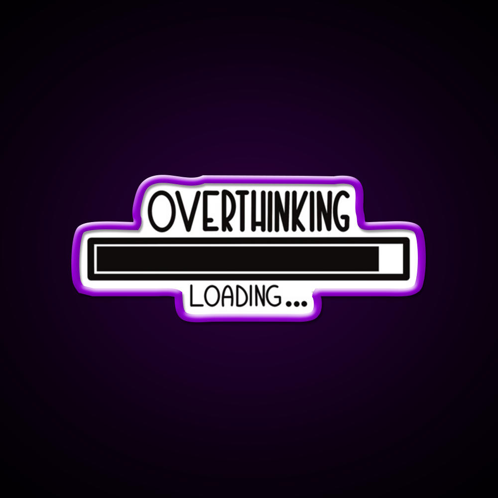 Overthinking Loading Man Cave Bar Led Neon Sign Rgb Color
