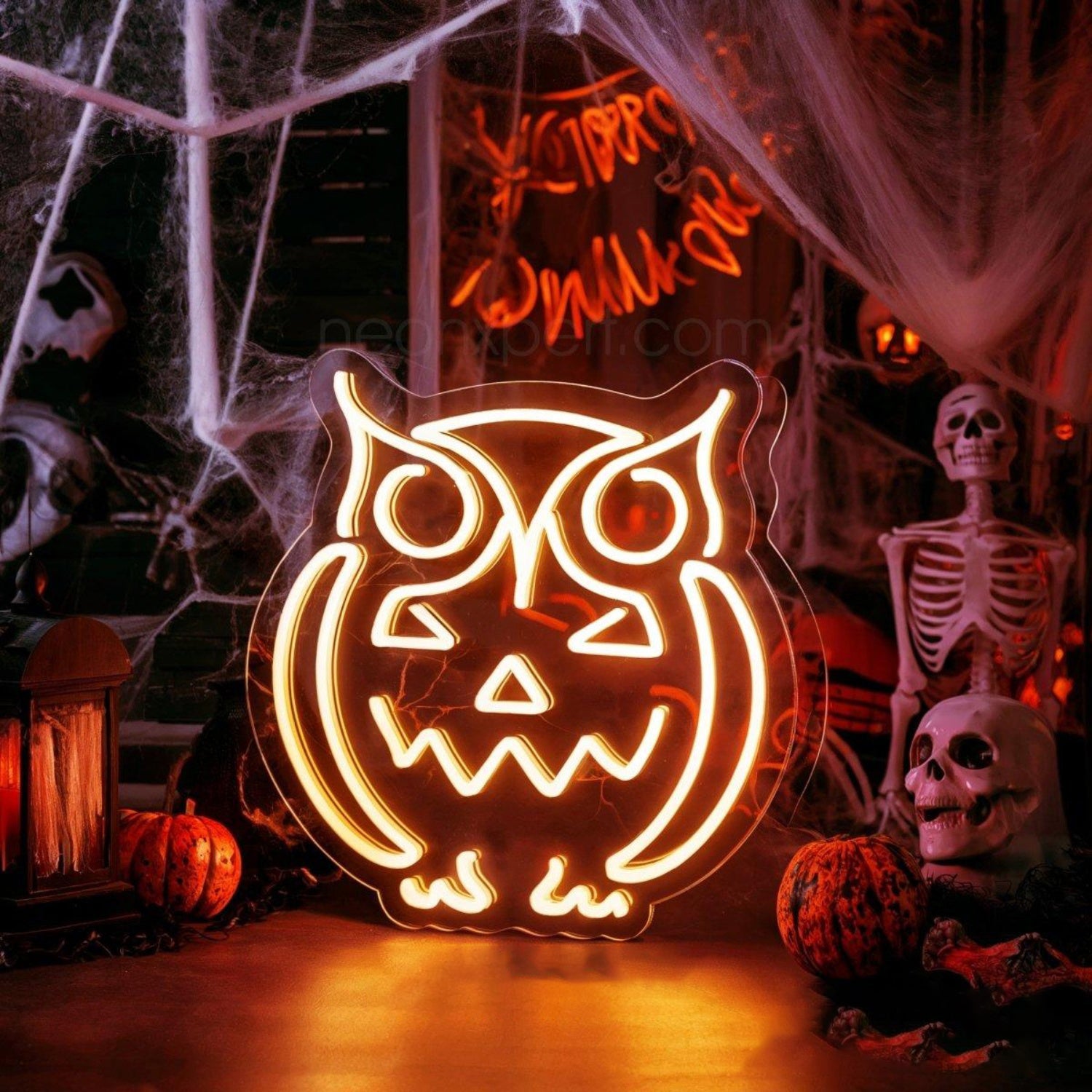 Owl Jack-O-Lantern Led Neon Sign | Shineneon