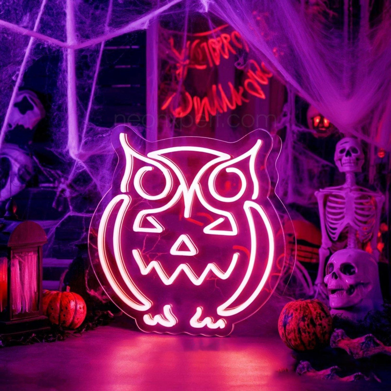 Owl Jack-O-Lantern Led Neon Sign | Shineneon