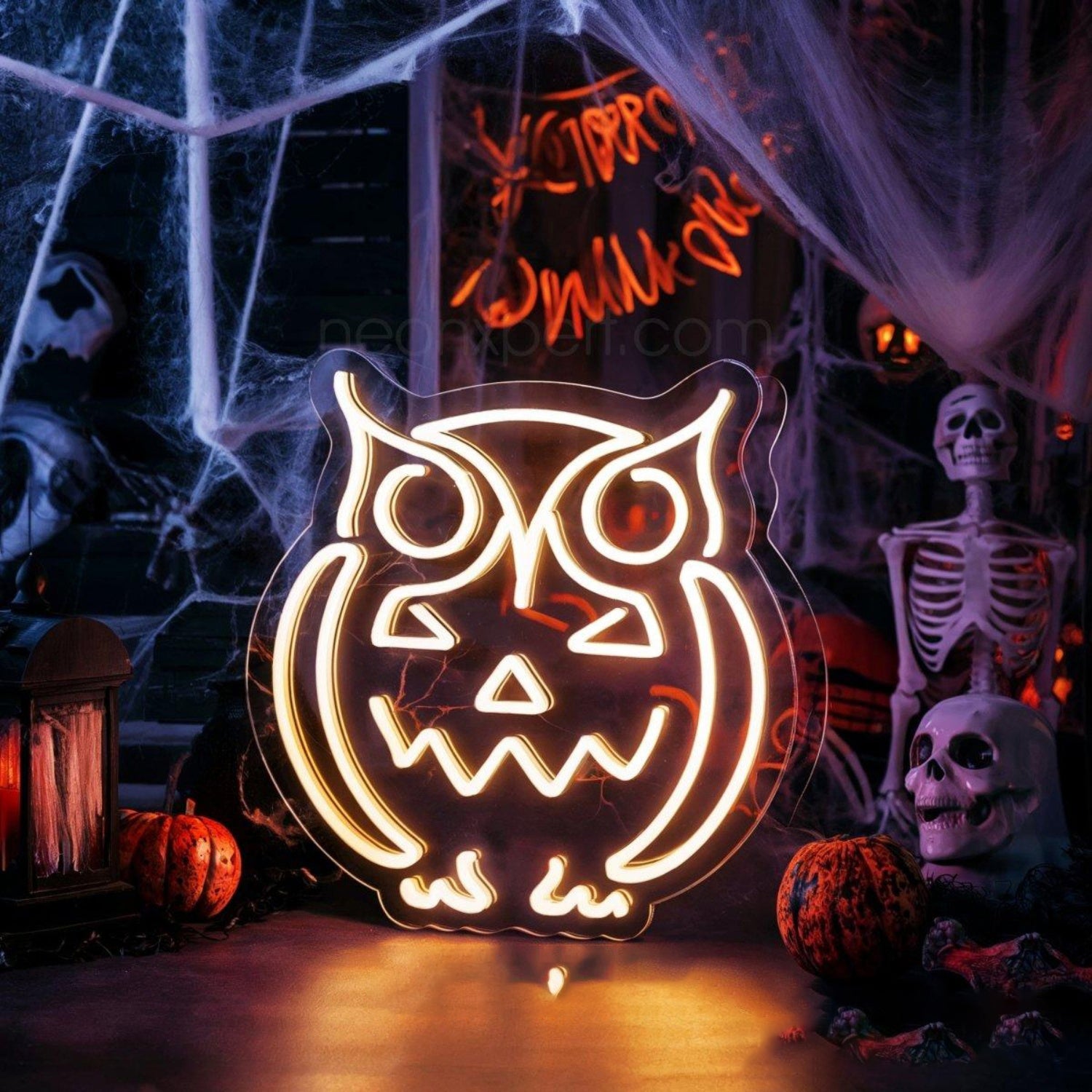 Owl Jack-O-Lantern Led Neon Sign | Shineneon
