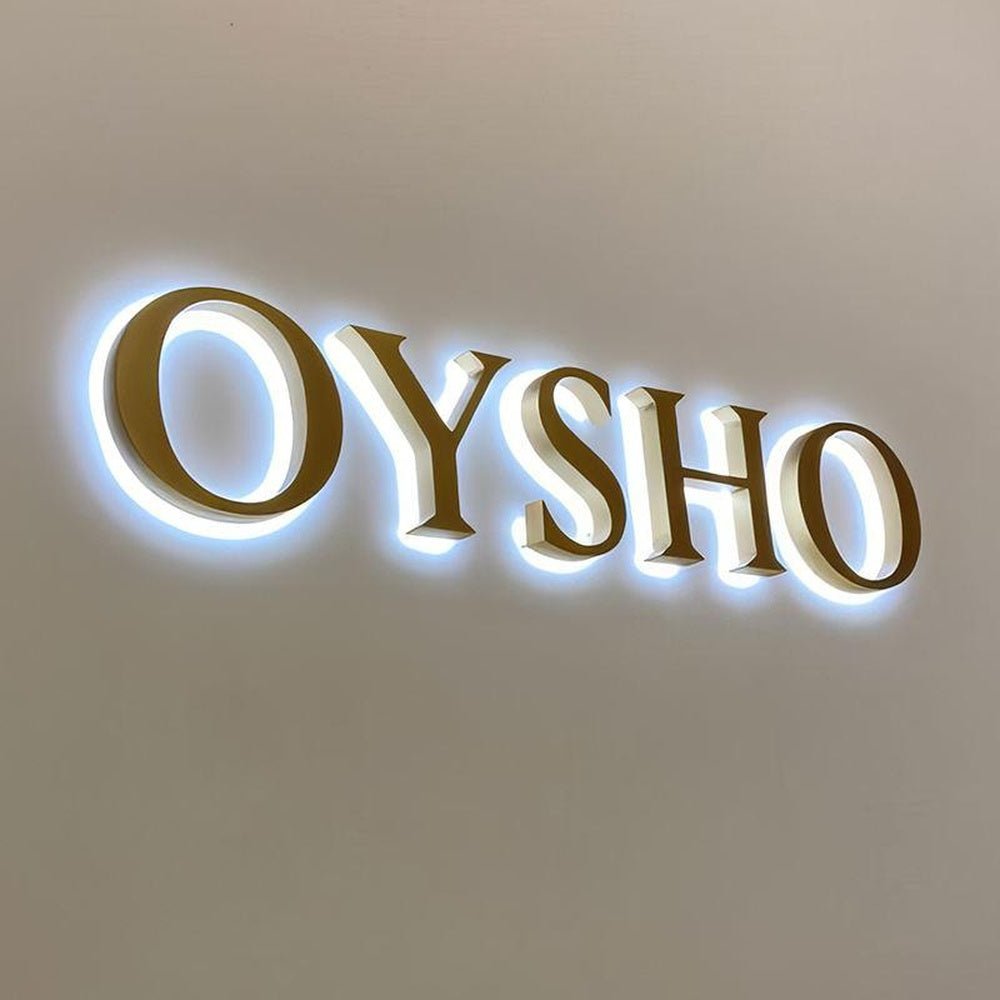 Oysho 3D Backlit Letters Business Metal Led Sign - Shineneon