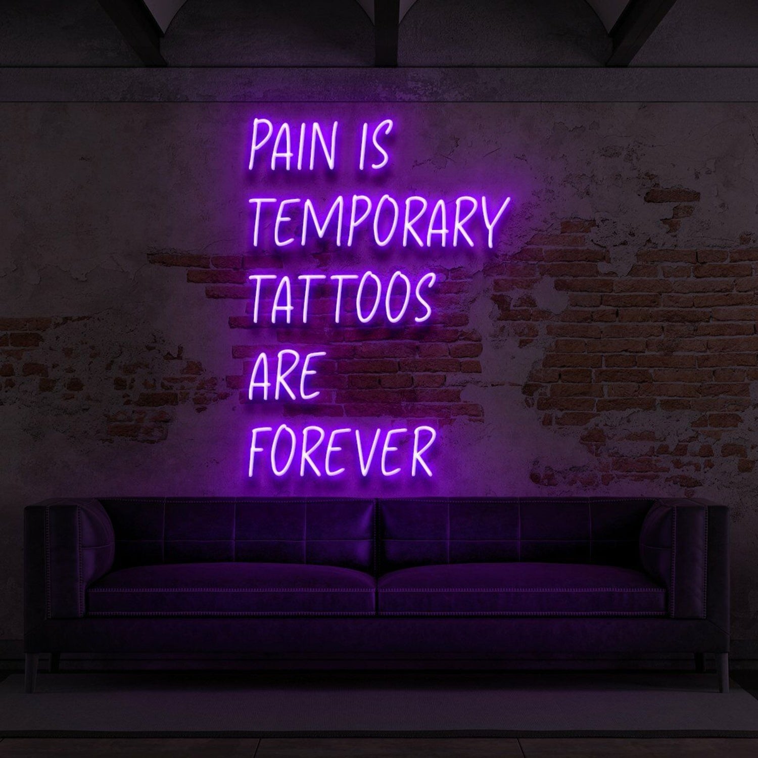 Pain Is Temporary Tattoos Are Forever Led Neon Sign | Shineneon