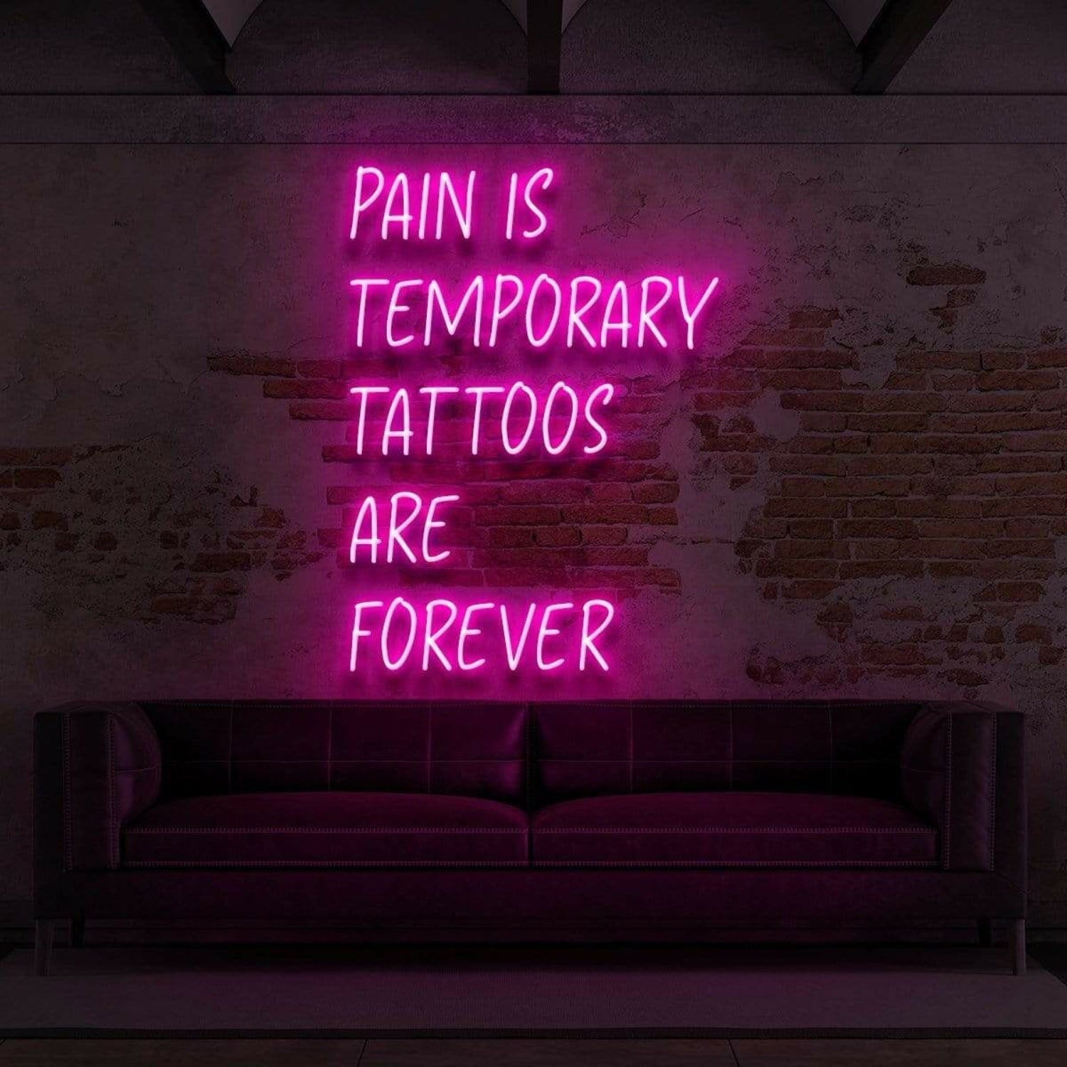 Pain Is Temporary Tattoos Are Forever Led Neon Sign | Shineneon