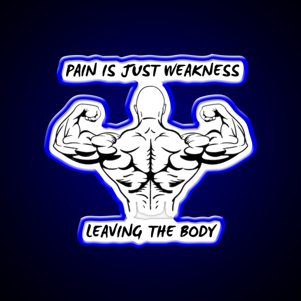 Pain Is Weakness Leaving The Body Gym Fitness Led Neon Sign Rgb Color