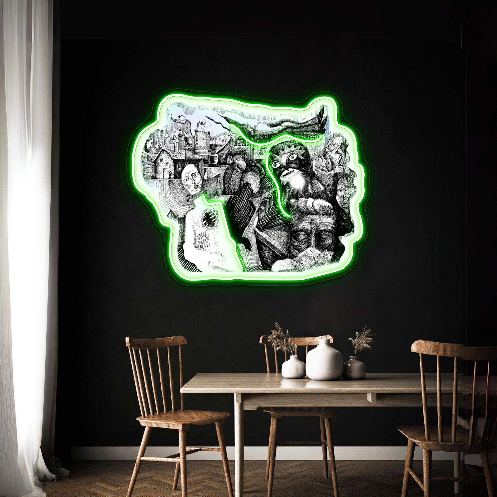 Pale Horses Artwork Neon Wall Sign | Shineneon