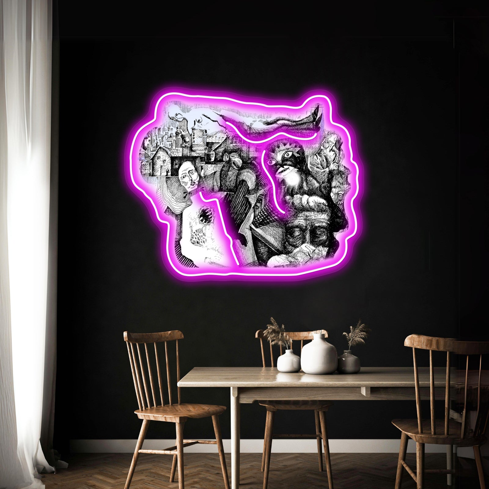 Pale Horses Artwork Neon Wall Sign | Shineneon