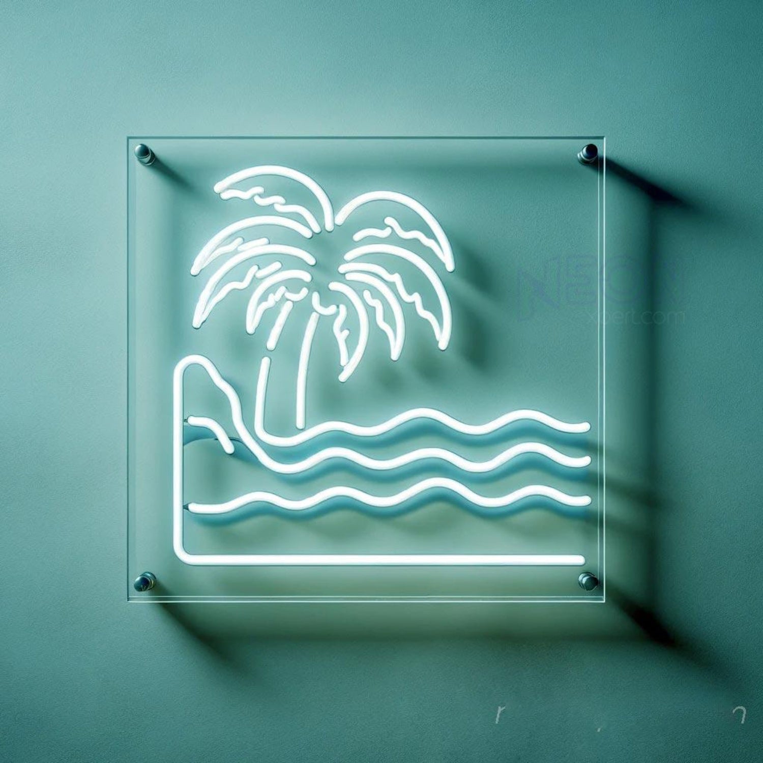 Palm Tree Waves Led Neon Sign For Tropical Home Decor And Coastal Cafe | Shineneon