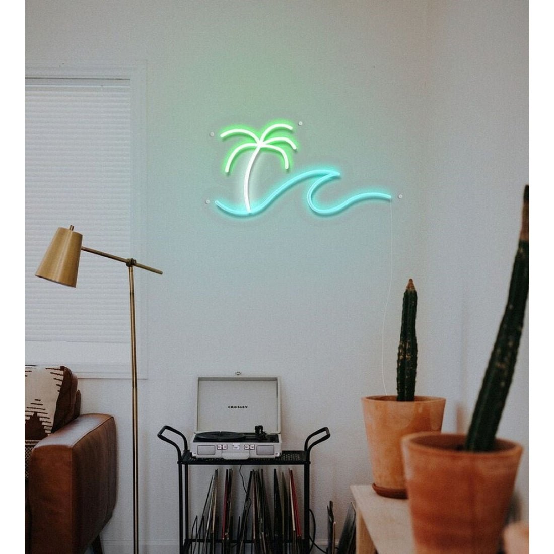 Palm Tree Waves Led Sign Business Neon Sign - Shineneon