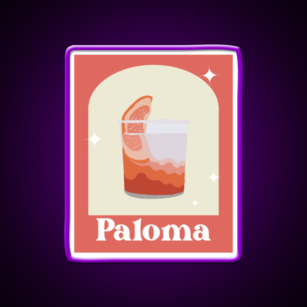 Paloma Cocktail Bar Decor Led Neon Sign Home Bar Decor Rgb Color - LED neon sign view 9