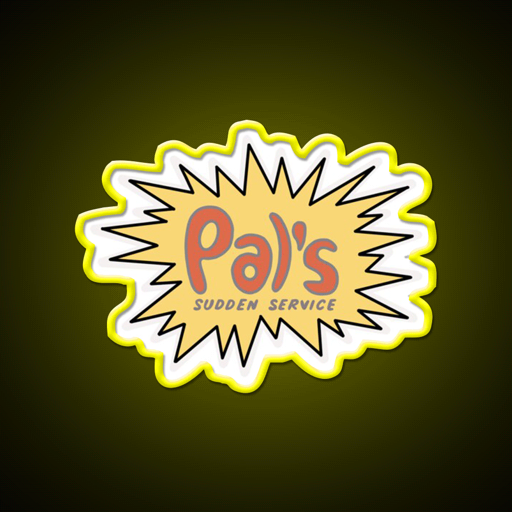 Pals Fast Food Led Neon Sign For Burger Place Rgb Color - Custom LED neon sign front view