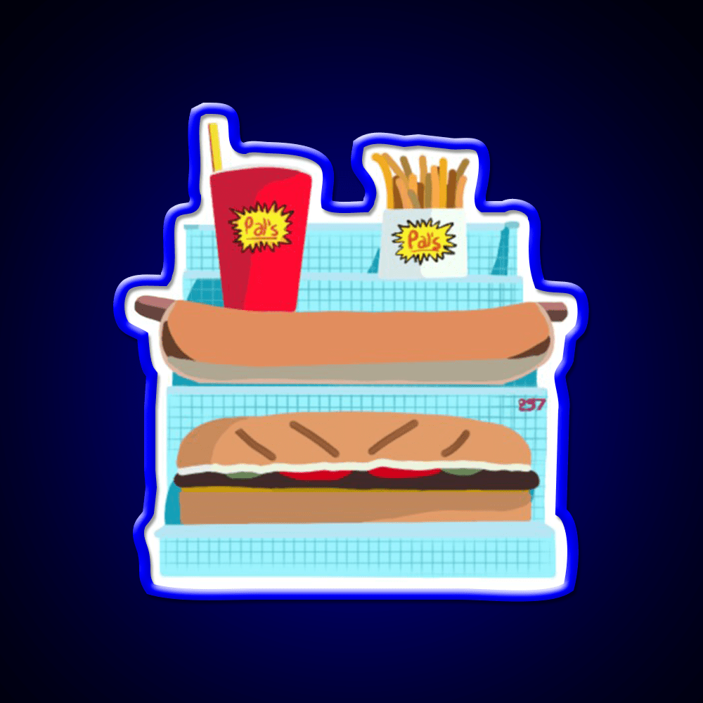 Pals Resturant Building Fast Food Led Neon Sign For Burger Place Rgb Color - Shineneon