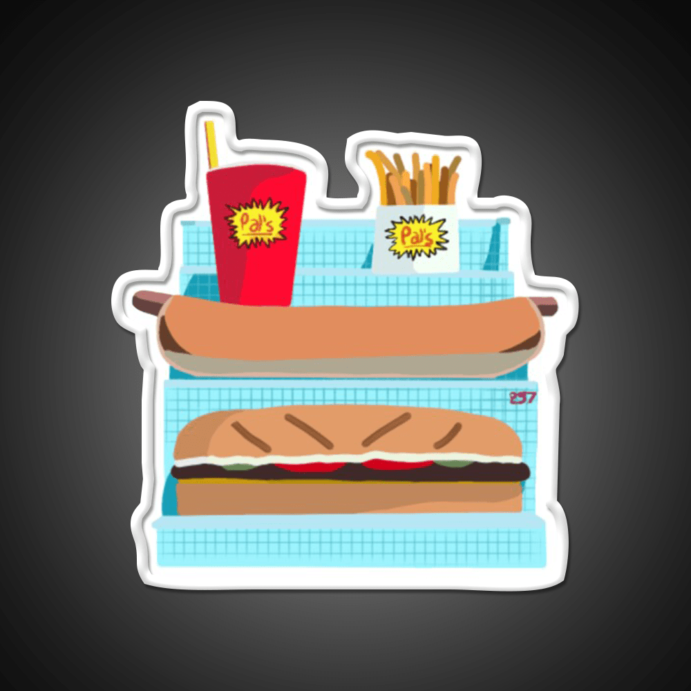 Pals Resturant Building Fast Food Led Neon Sign For Burger Place Rgb Color - Shineneon