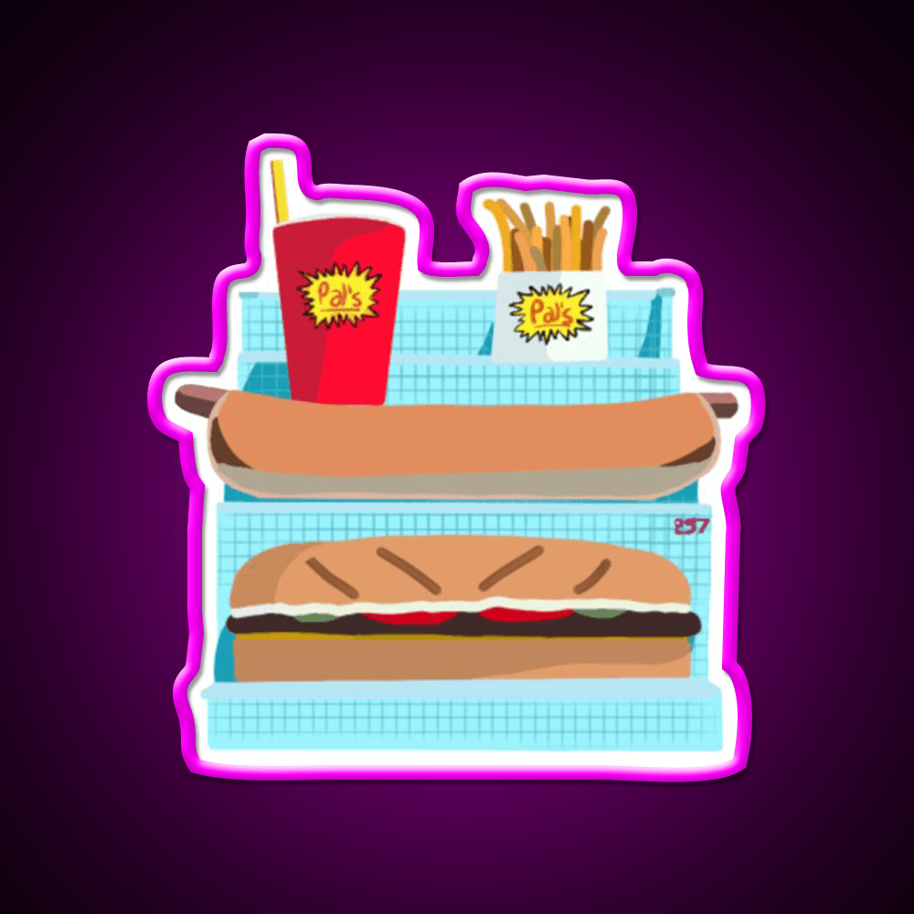 Pals Resturant Building Fast Food Led Neon Sign For Burger Place Rgb Color - Shineneon