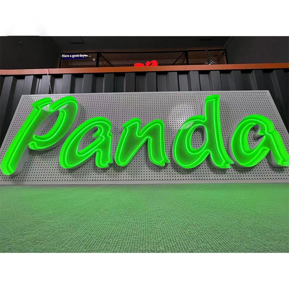 Panda 3D Frontlit Channel Letters Led Light Sign - Shineneon