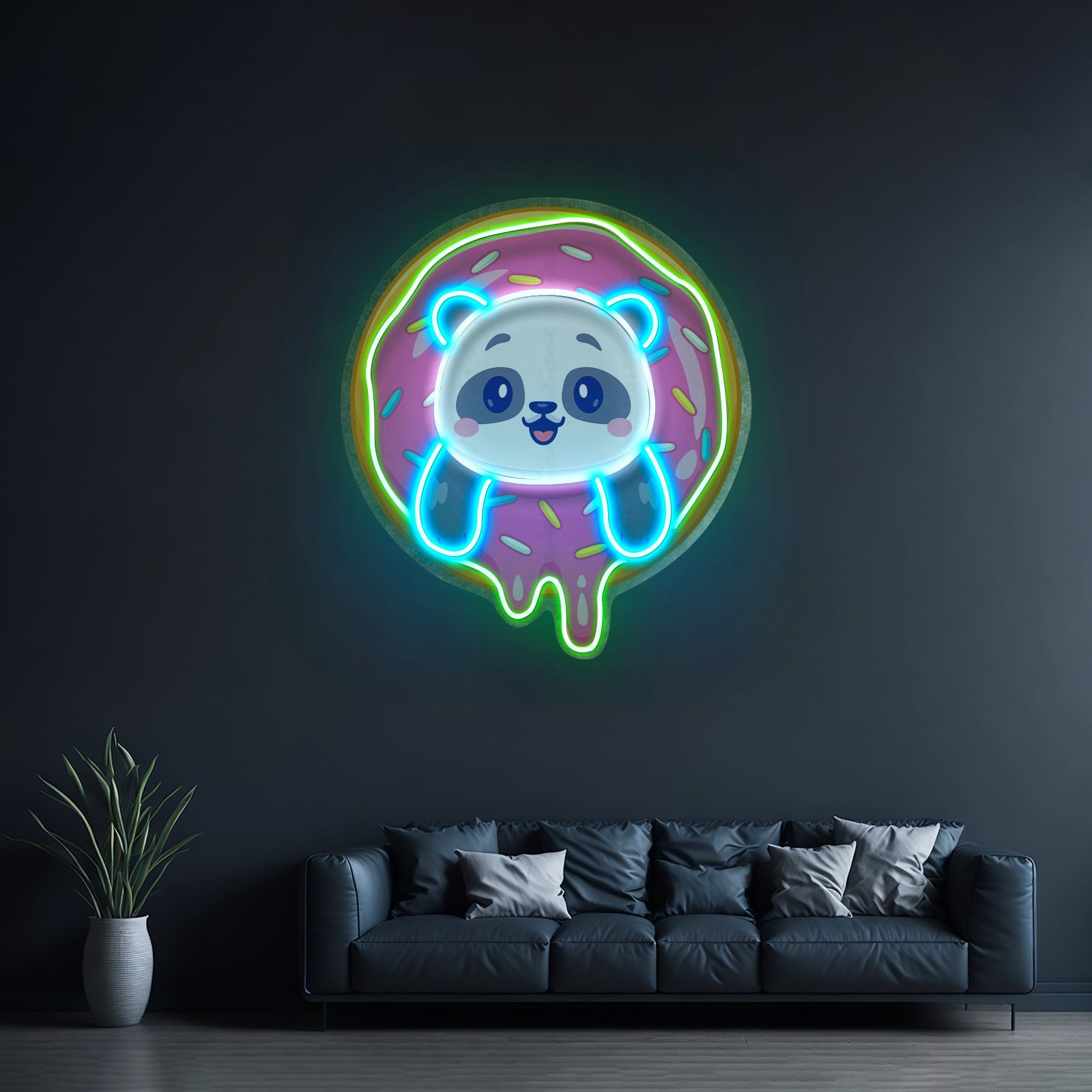Panda Donut Led Neon Sign Light Custom Led Signs - Shineneon