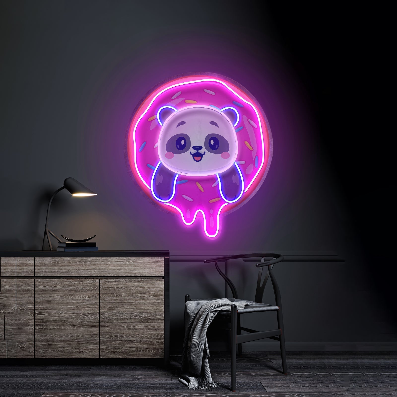 Panda Donut Led Neon Sign Light Custom Led Signs - Shineneon