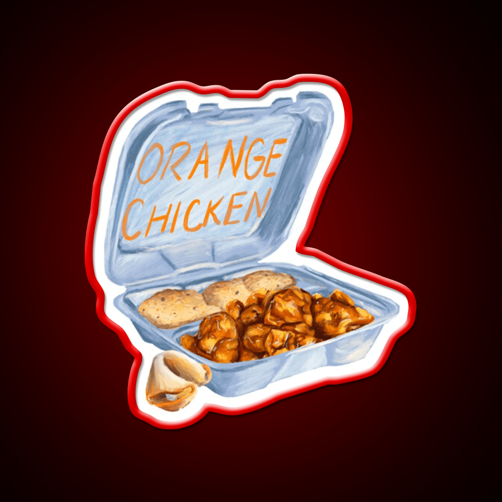 Panda Express Orange Chicken Fast Food Led Neon Sign For Burger Place Rgb Color - Shineneon