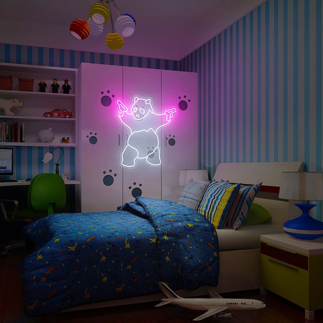 Panda Gun Led Sign Business Neon Sign - Shineneon