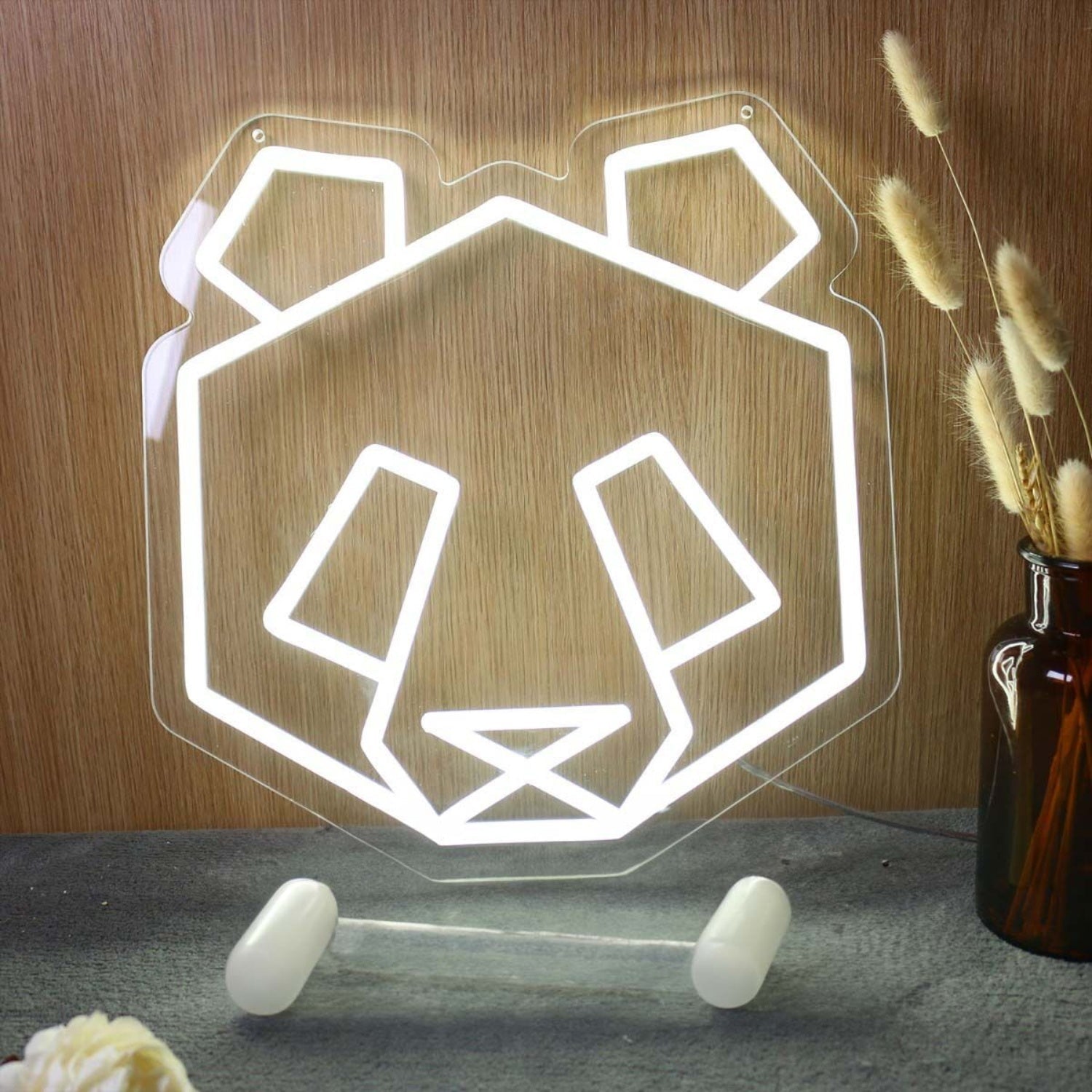 Panda Head Yellow Led Neon Sign - Shineneon