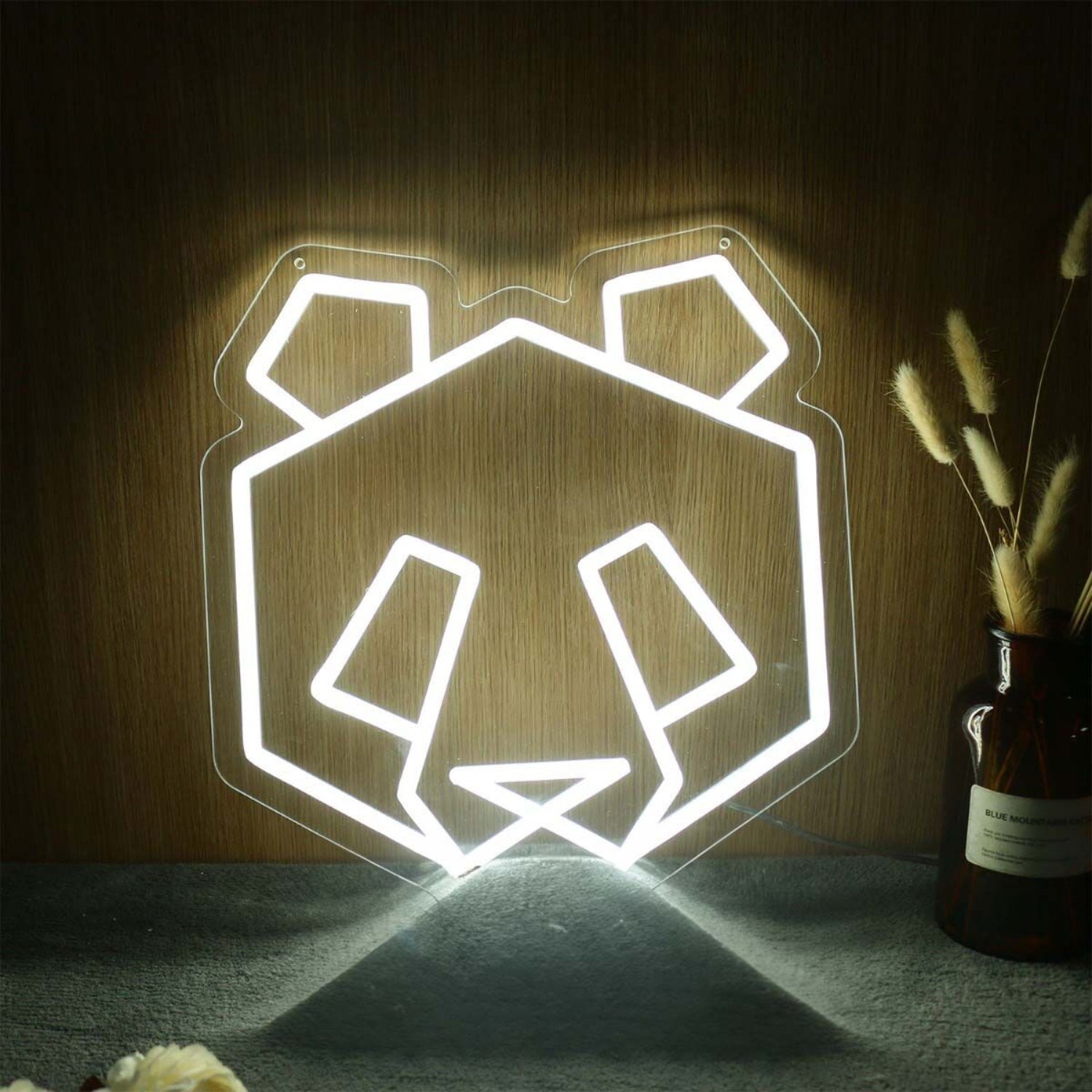 Panda Head Yellow Led Neon Sign - Shineneon