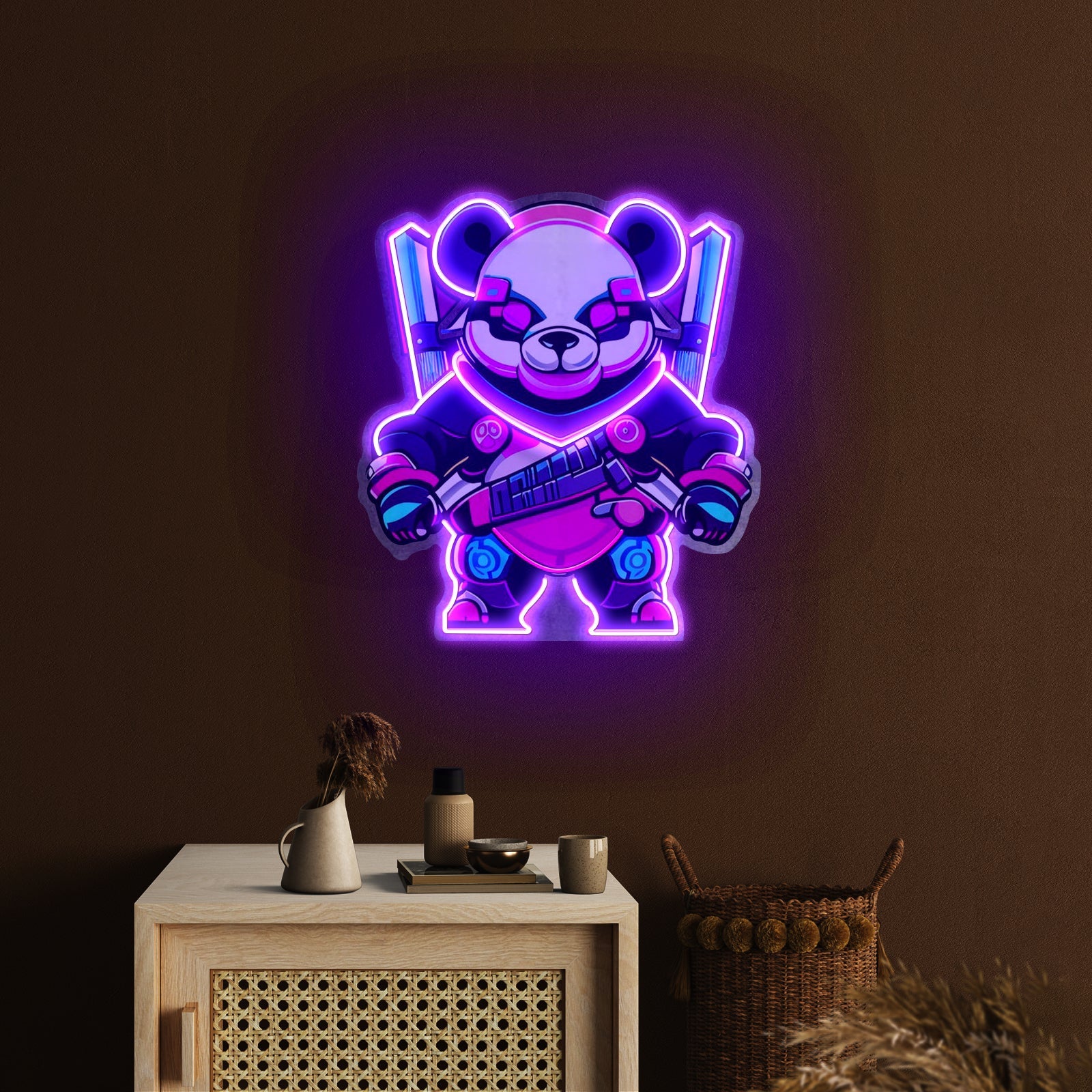 Panda Warrior Led Neon Sign Light Custom Led Signs - Shineneon