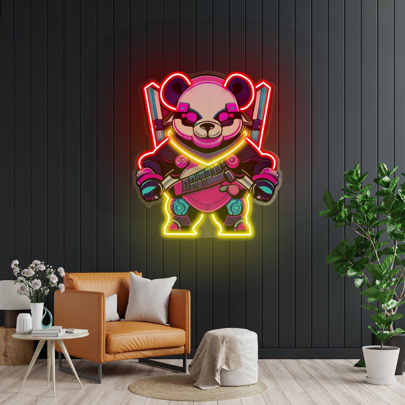 Panda Warrior Led Neon Sign Light Custom Led Signs - Shineneon
