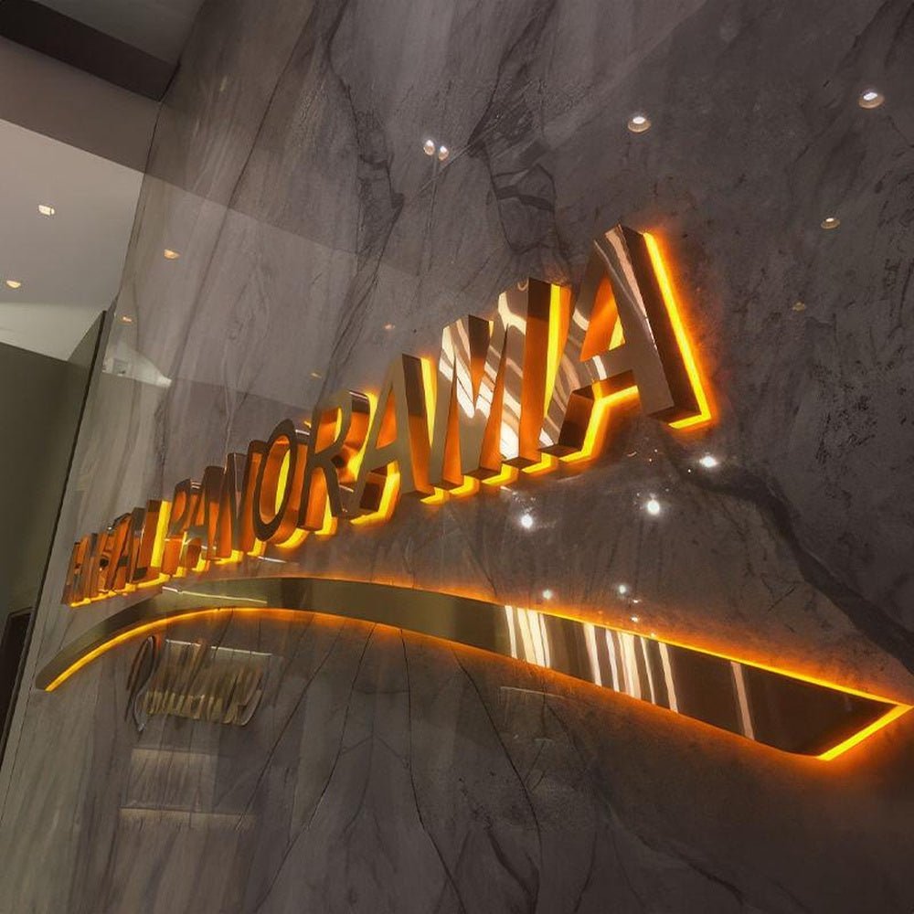 Panorama 3D Backlit Letters Business Metal Led Sign - Shineneon