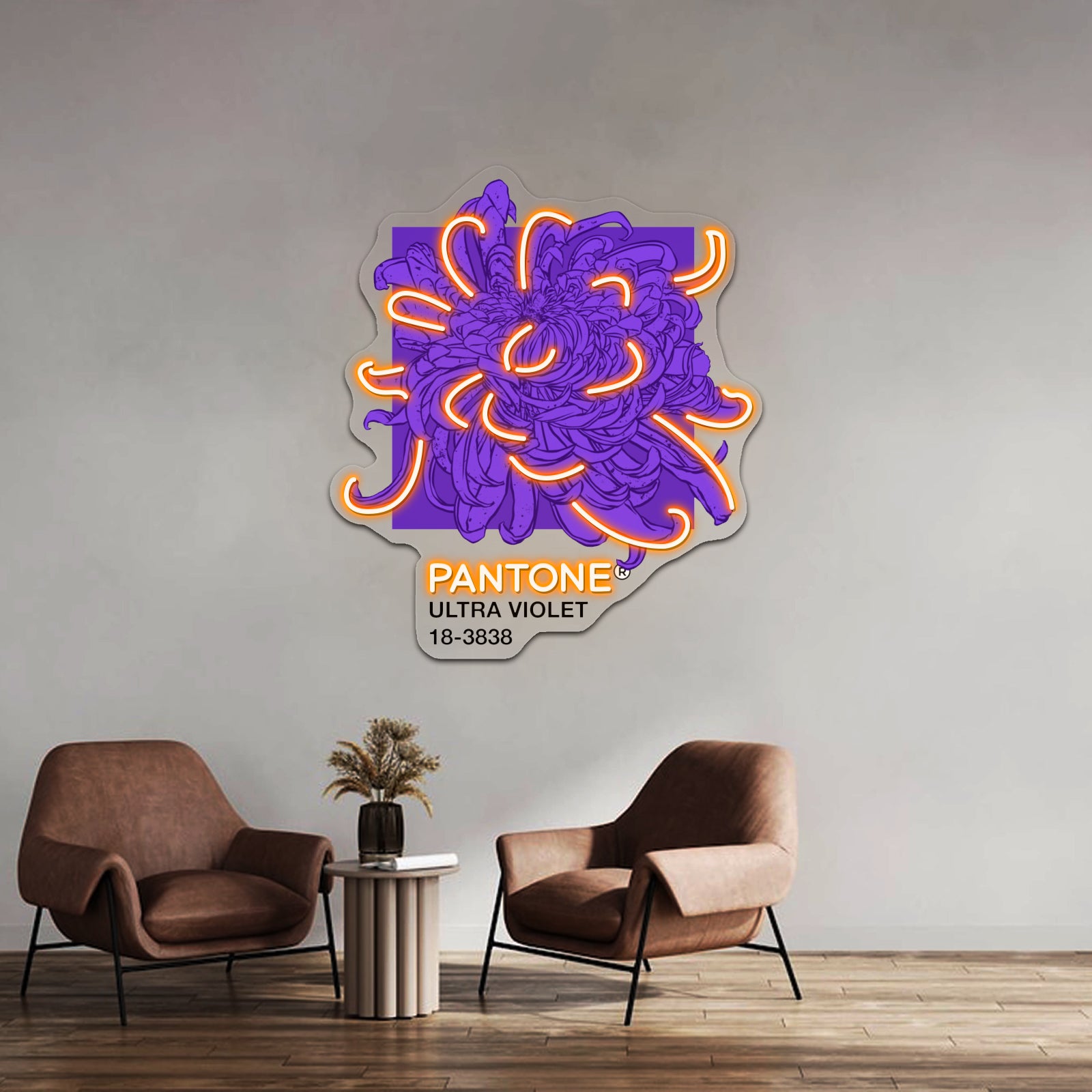 Pantone Ultra Violet 2018 Artwork Neon Wall Sign | Shineneon