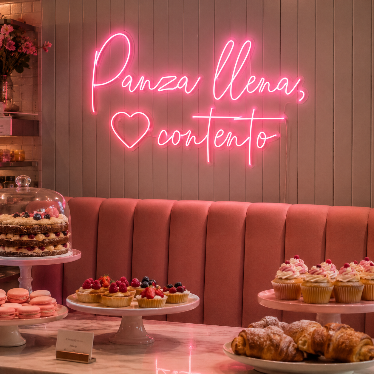Panza Llena CorazóN Contento LED Neon Sign - 02 High-Converting Product Image