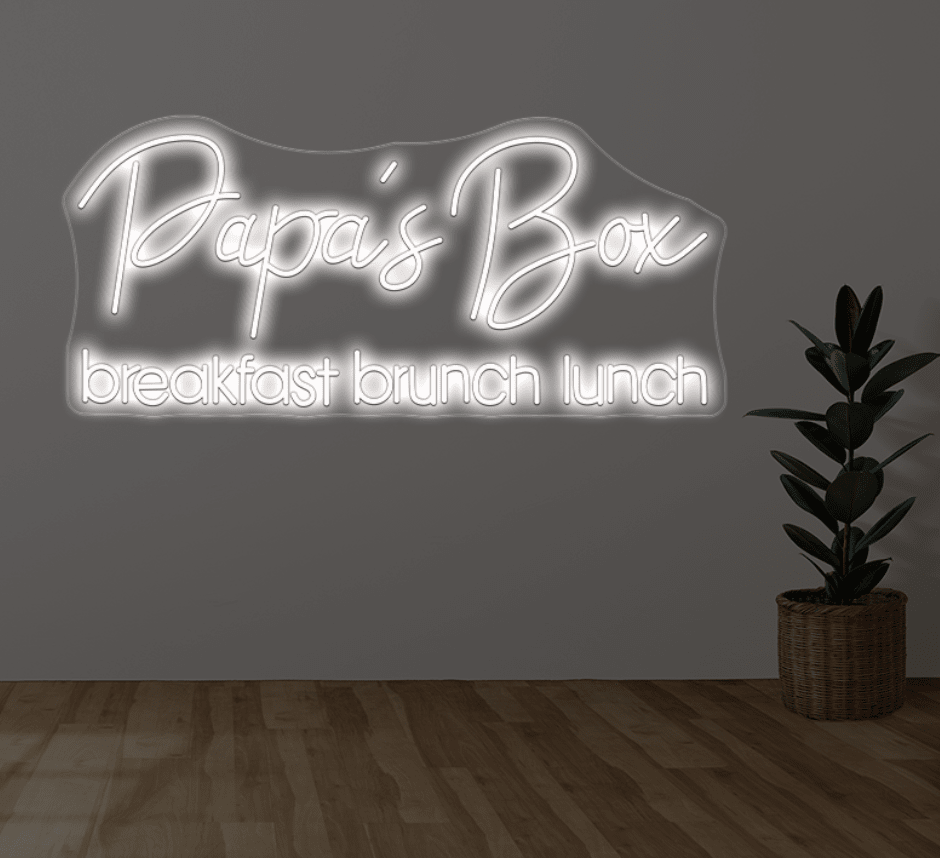 papas box Custom Neon Sign - Shineneon