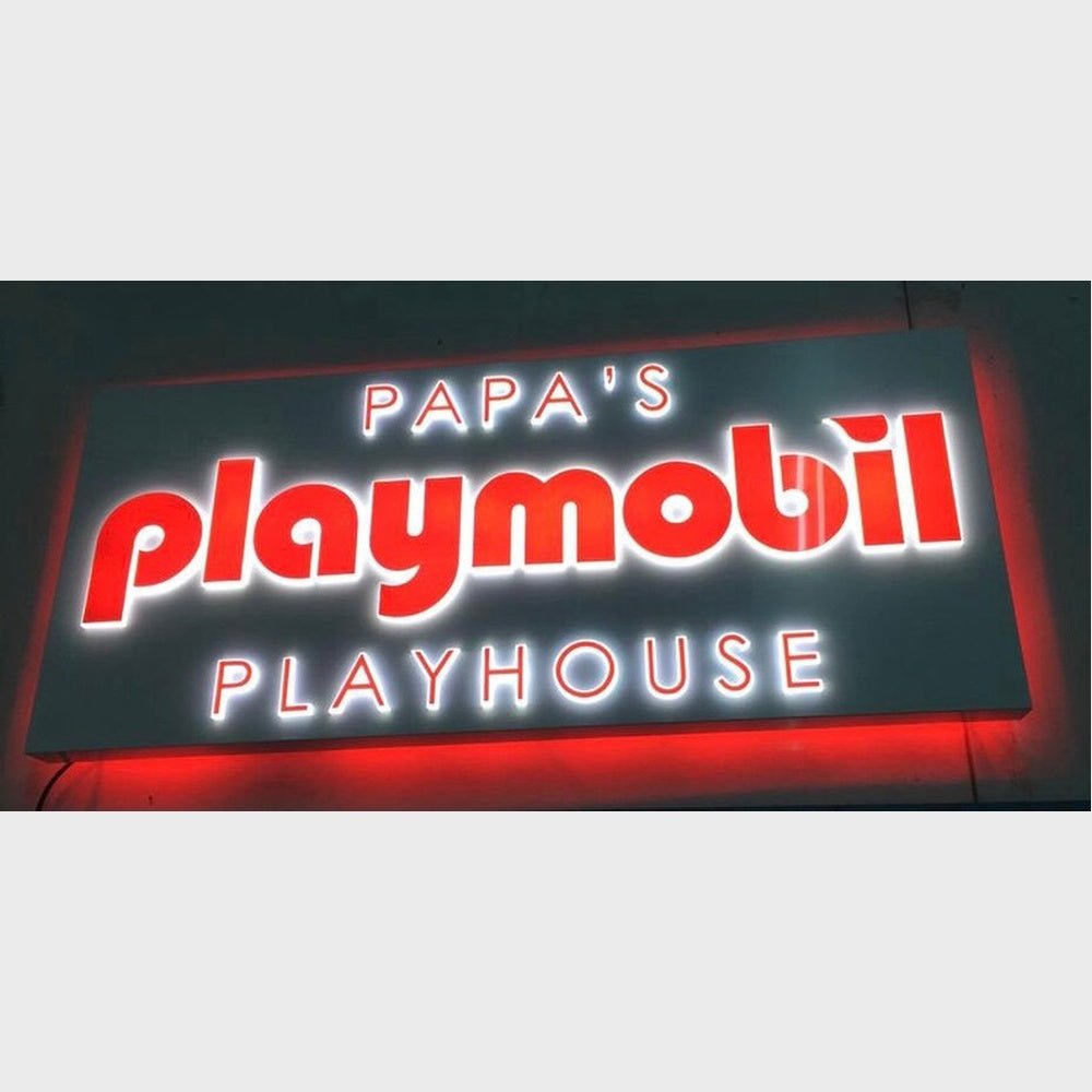 Papas Playmobil Playhouse 3D Frontlit And Backlit Channel Letter Led Light Sign - Shineneon