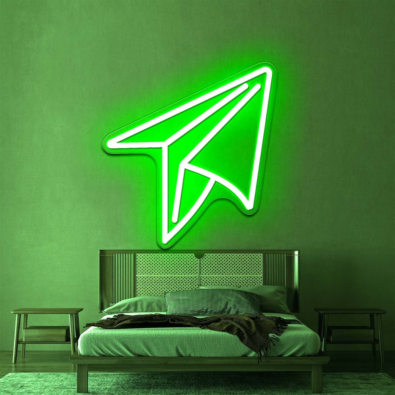 Paper Plane Neon Signs Wall Decor Neon Lights - Shineneon