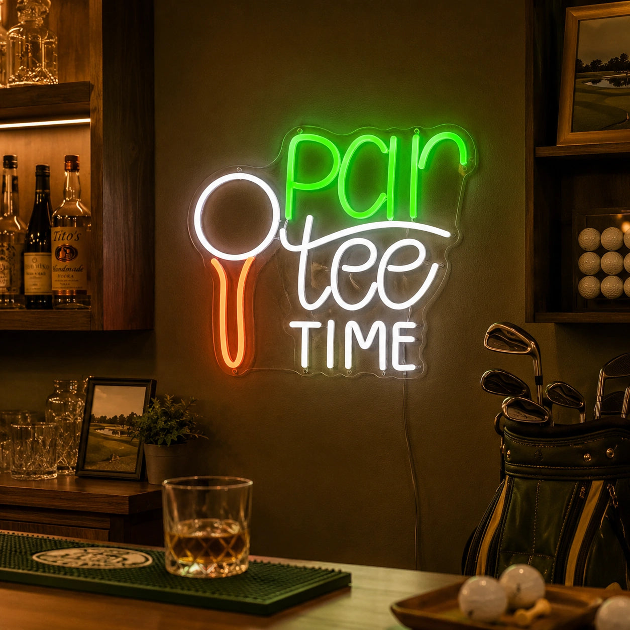 Par Tee Time Neon Sign LED Neon Sign real lifestyle scene