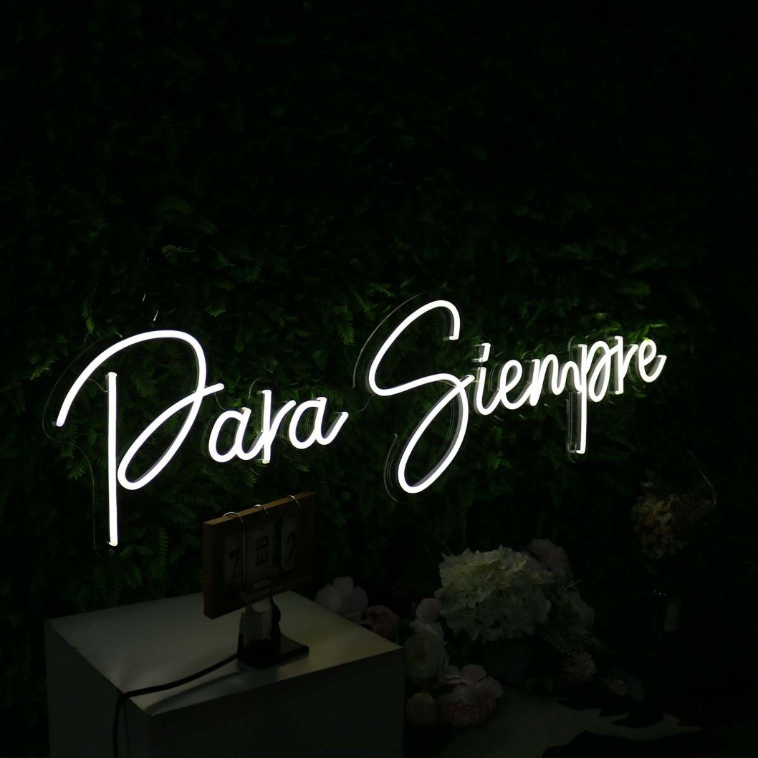 Para Siempre White Led Neon Sign | Shineneon