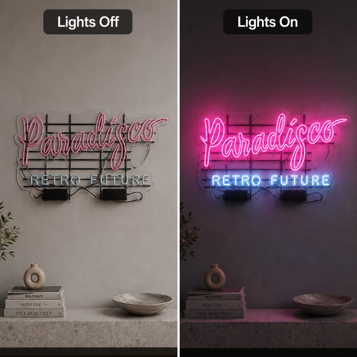 Paradisco Retro Future LED Neon Sign - 03 Real Lifestyle Scene