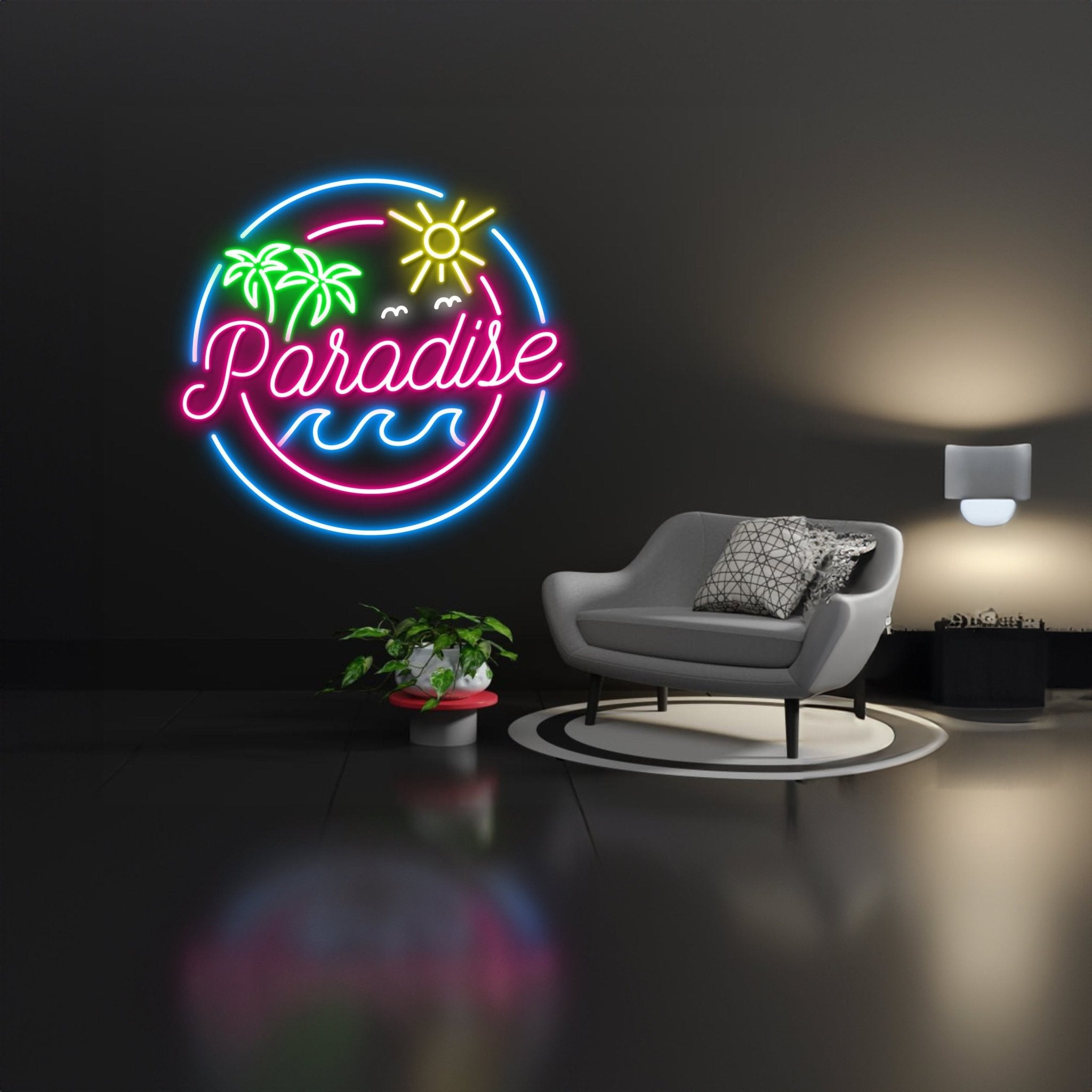 Paradise Beach Led Sign Custom Neon Sign - Shineneon