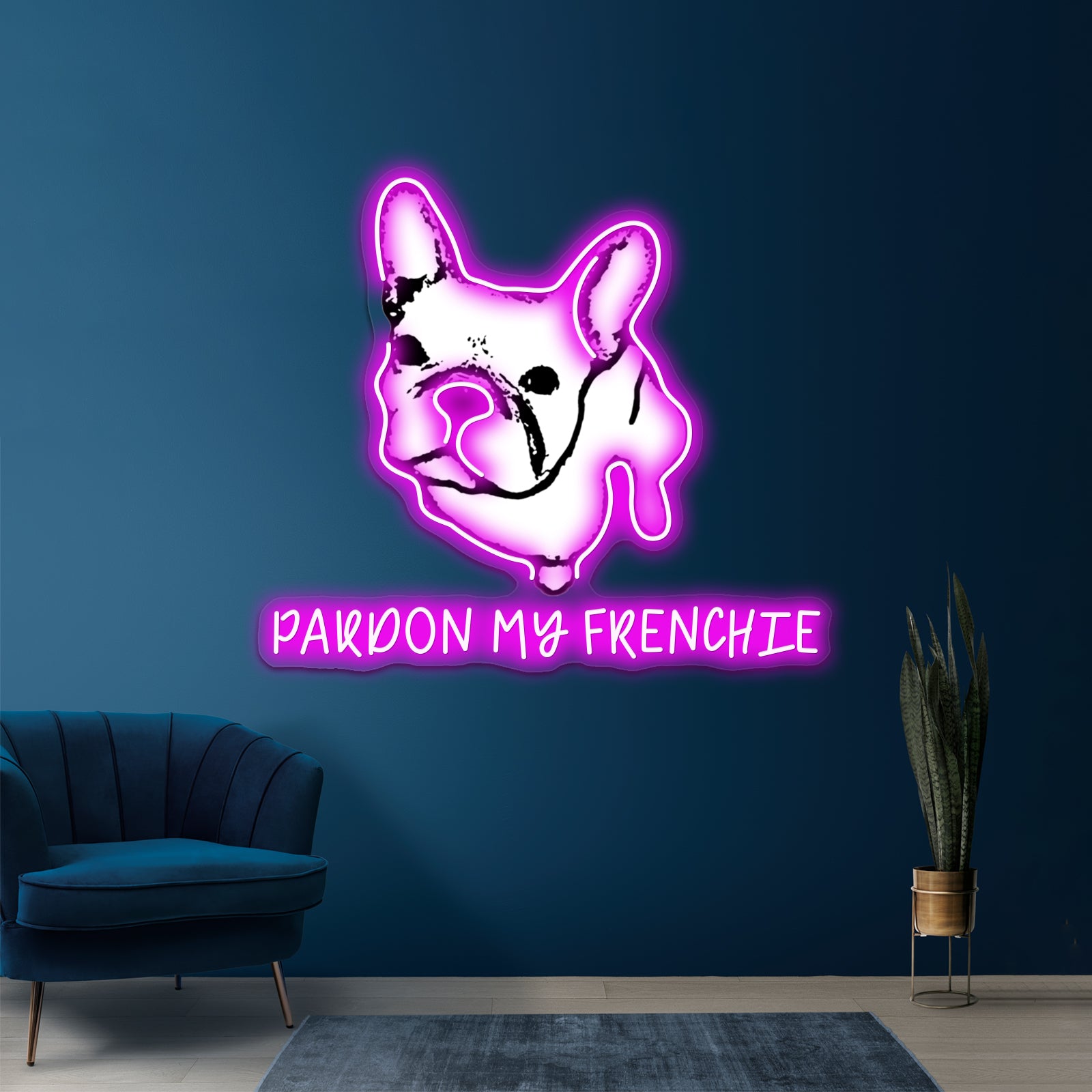 Pardon My Frenchie Artwork Neon Wall Sign | Shineneon