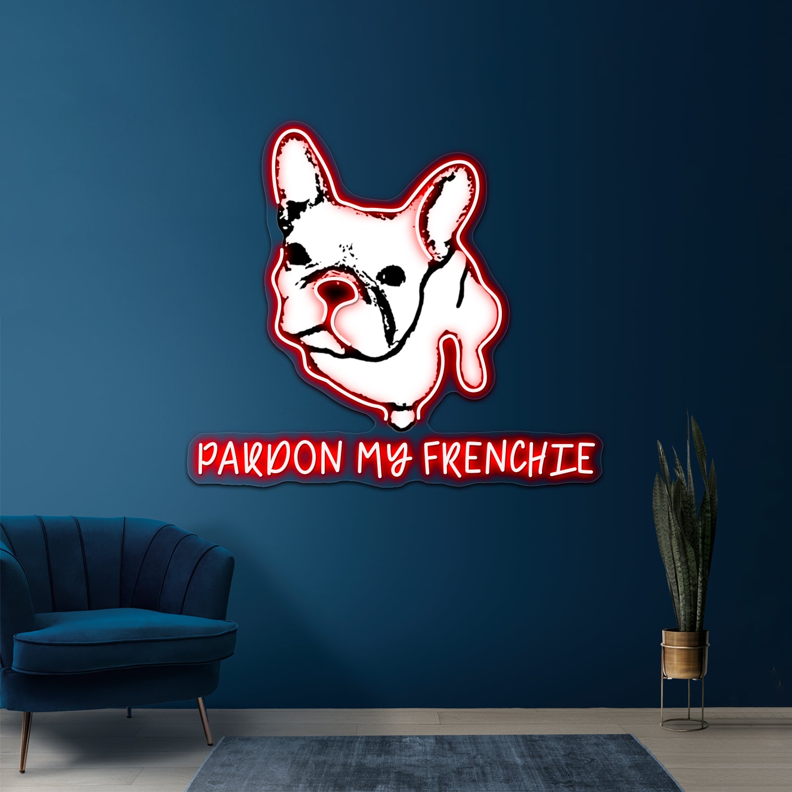 Pardon My Frenchie Artwork Neon Wall Sign | Shineneon