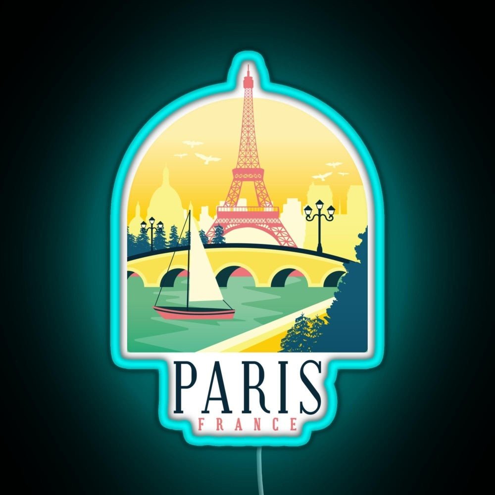 Paris France Paris Skyline Rgb Neon Sign - Shineneon