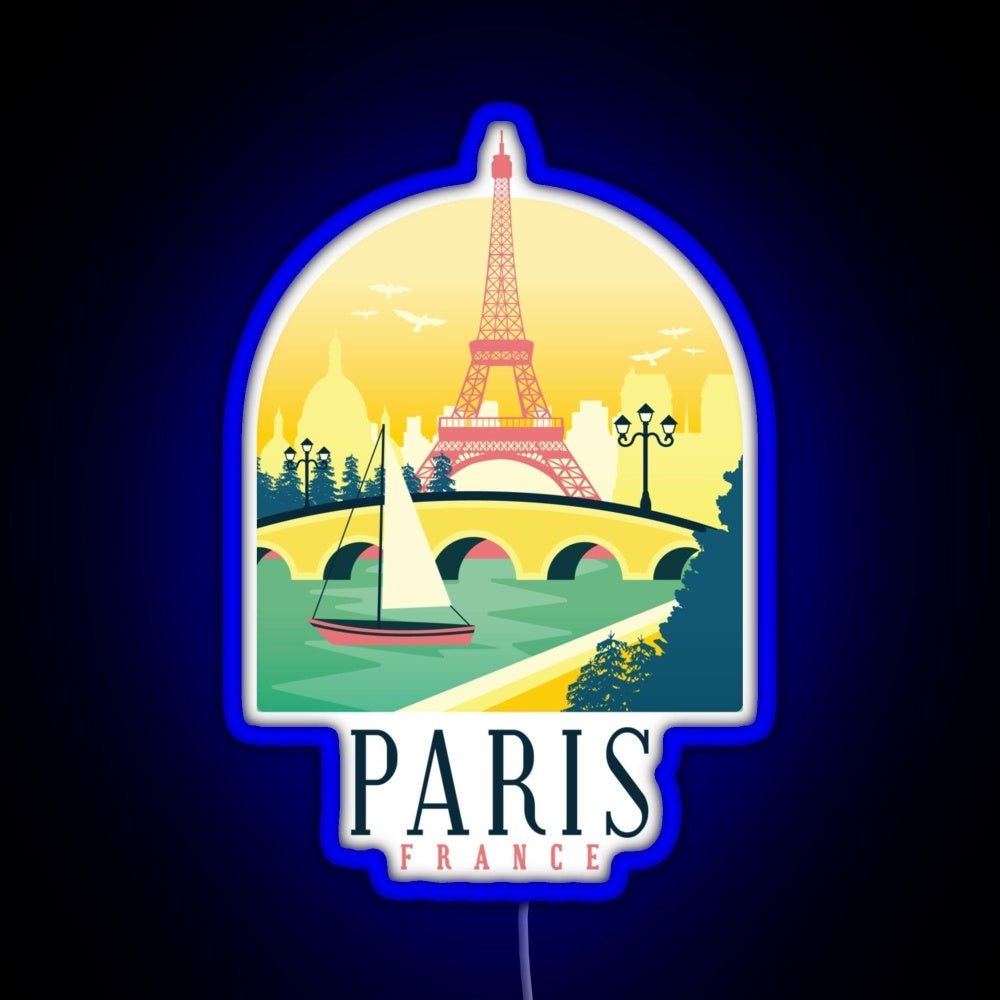 Paris France Paris Skyline Rgb Neon Sign - Shineneon