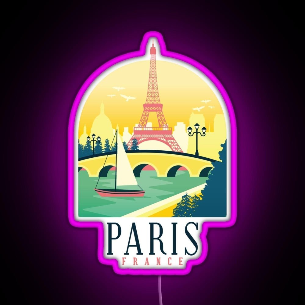 Paris France Paris Skyline Rgb Neon Sign - Shineneon