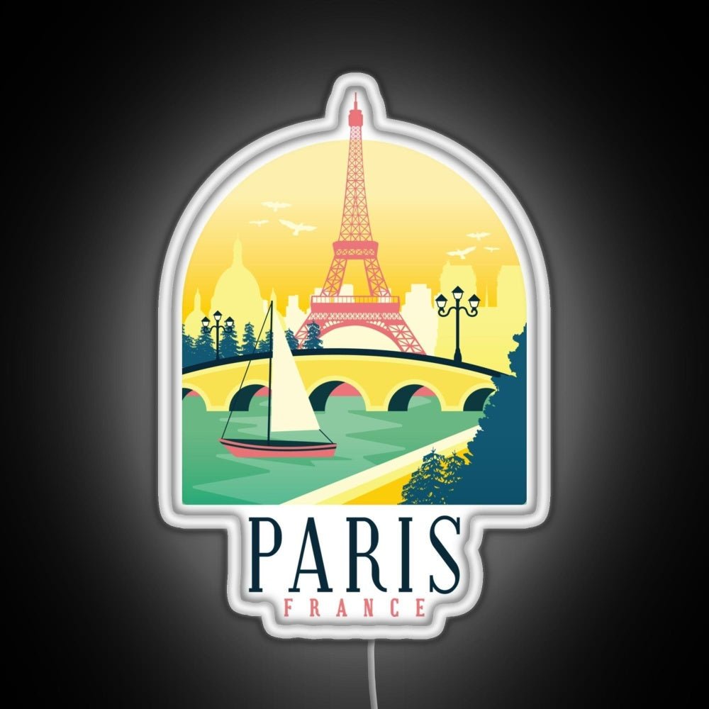 Paris France Paris Skyline Rgb Neon Sign - Shineneon