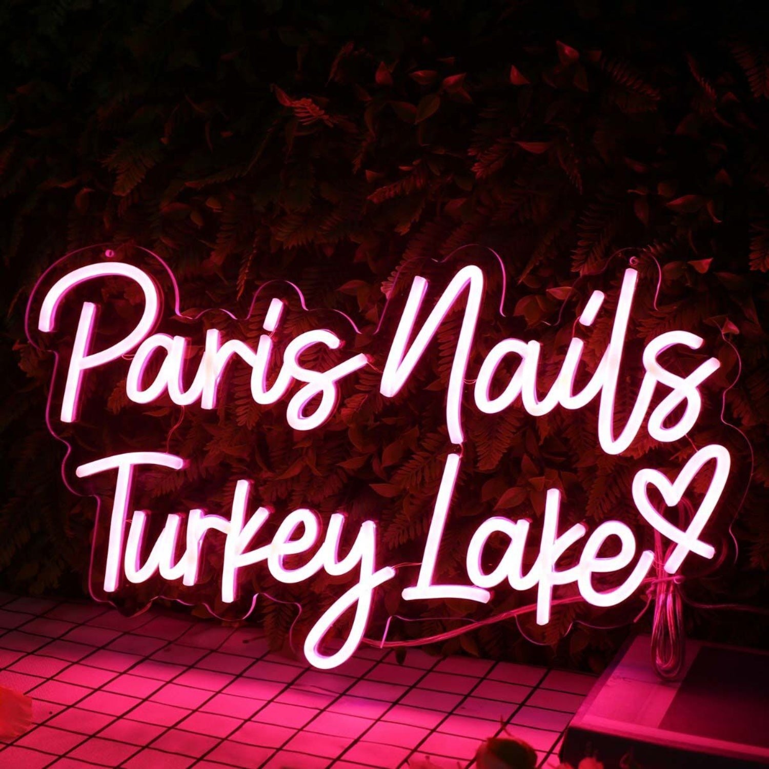 Paris Nails Turkey Lake Red Led Neon Sign | Shineneon