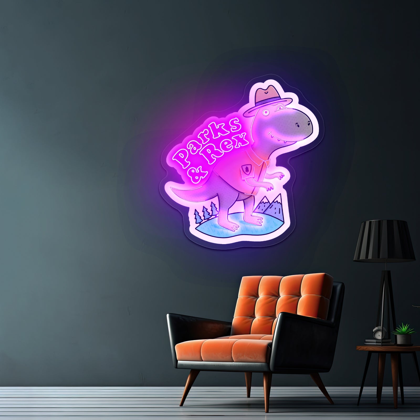 Parks And Rex Dinosaur Artwork Custom Led Signs