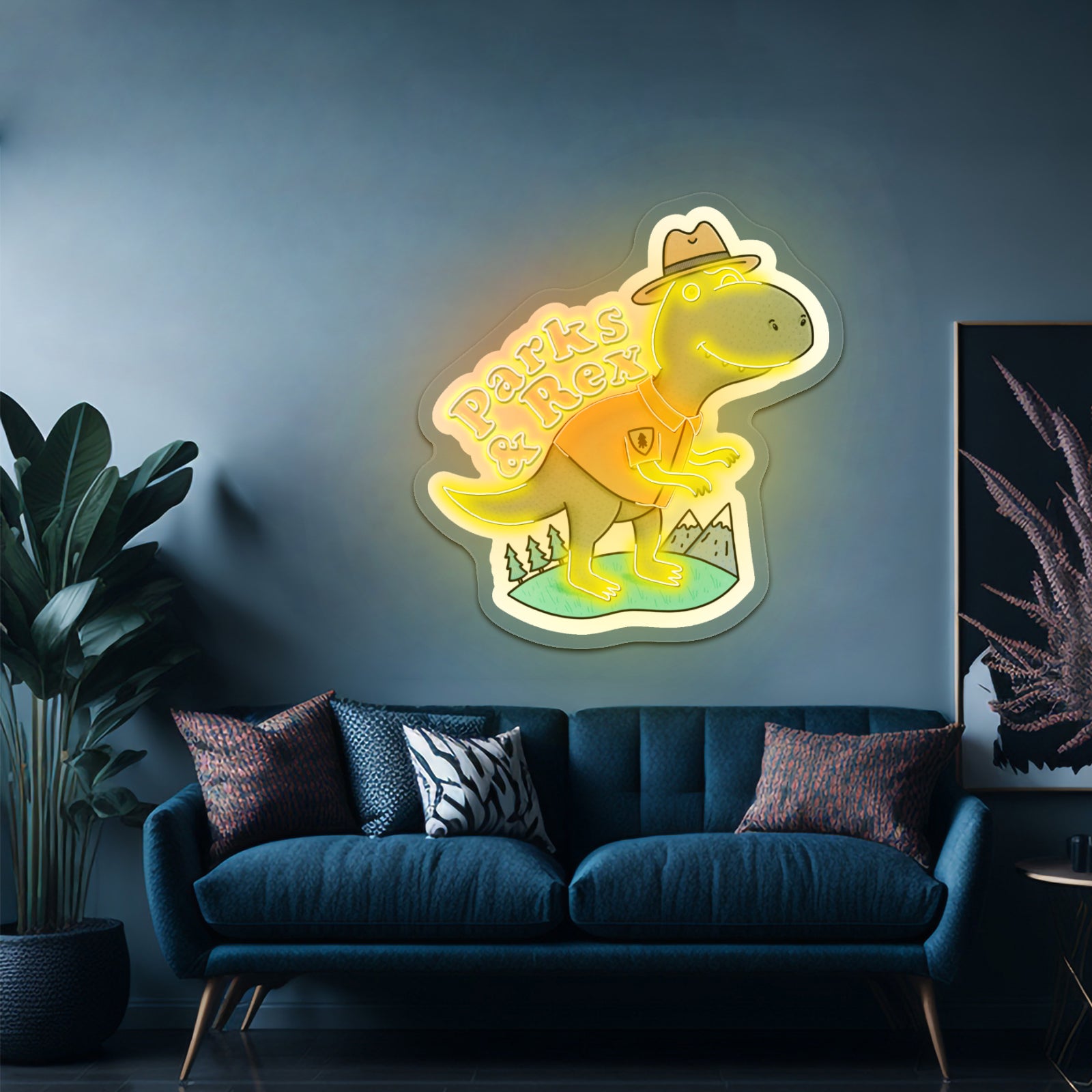 Parks And Rex Dinosaur Artwork Custom Led Signs